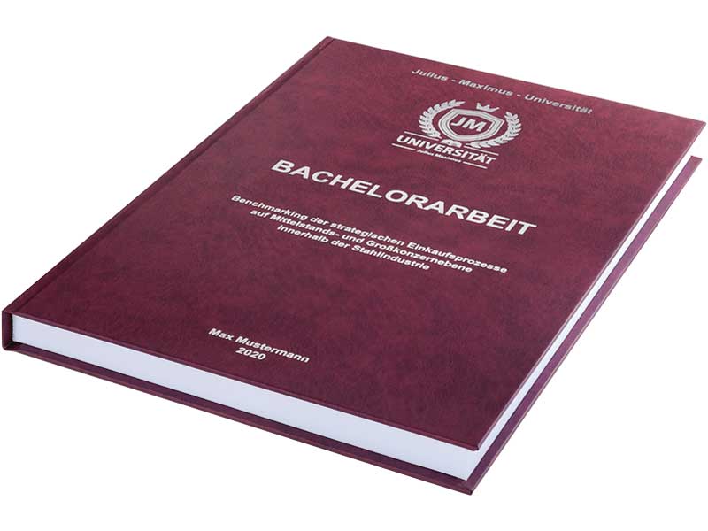 Hardcover-Prägung für Bachelorarbeit und Masterarbeit Hardcover-Prägung für Bachelorarbeit und Masterarbeit