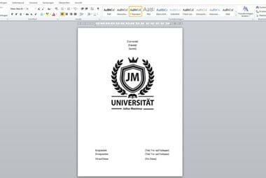 Deckblatt für die Bachelorarbeit gestalten