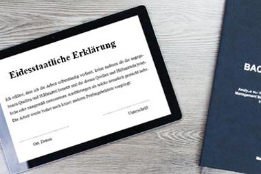 Eidesstattliche Erklärung für die Diplomarbeit