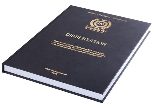 Kosten und Preise Dissertation drucken und binden im Hardcover