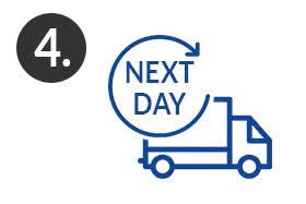 Schritt 4 Next Day Express-Lieferung nach dem Drucken & Binden der Projektarbeit