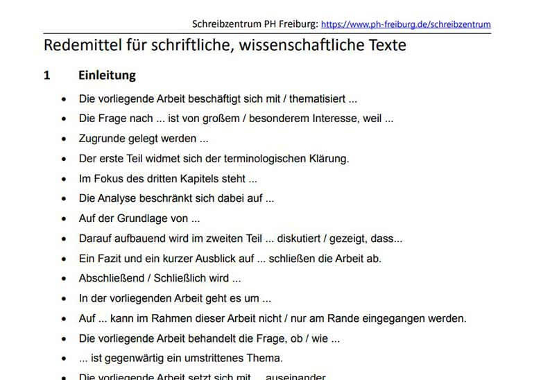 Wissenschaftliches Schreiben Formulierungen