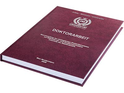 Doktorarbeit binden Hardcover rot