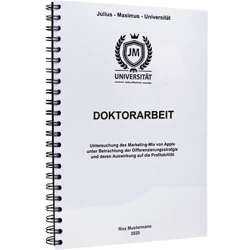 Doktorarbeit binden Spiralbindung