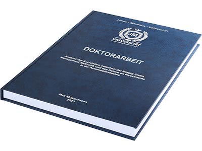 Doktorarbeit drucken Hardcover blau