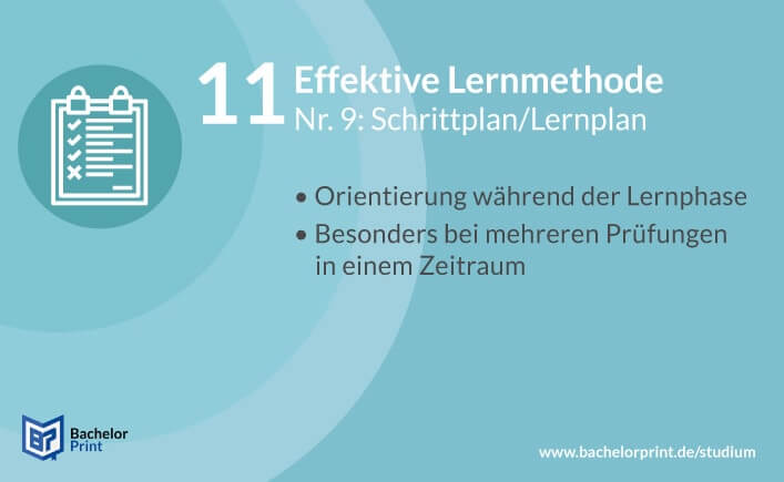 Effektive Lernmethode Lernplan