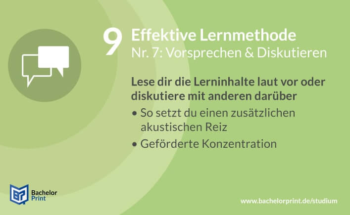 Effektive Lernmethode Vorsprechen und Diskutieren