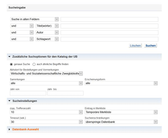 Literaturrecherche OPAC