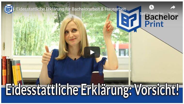 Eidesstattliche Erklärung Video Tutorial