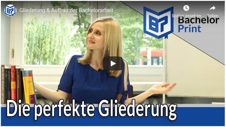 Gliederung & Aufbau der Bachelorarbeit Video Tutorial