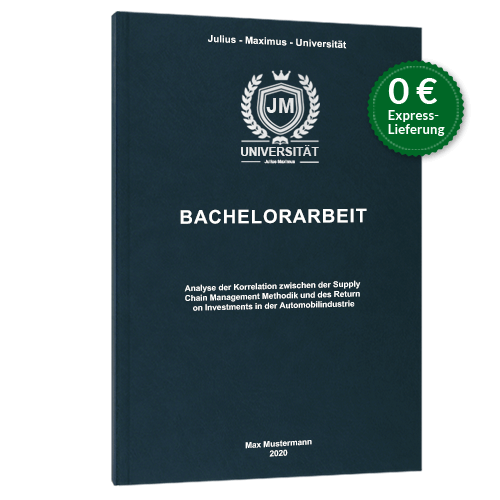 Bachelorarbeit binden Hardcover Premium blau