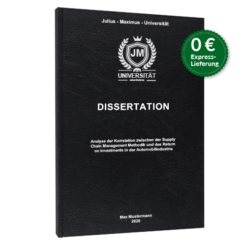 Dissertation binden schwarz Standard Hardcover