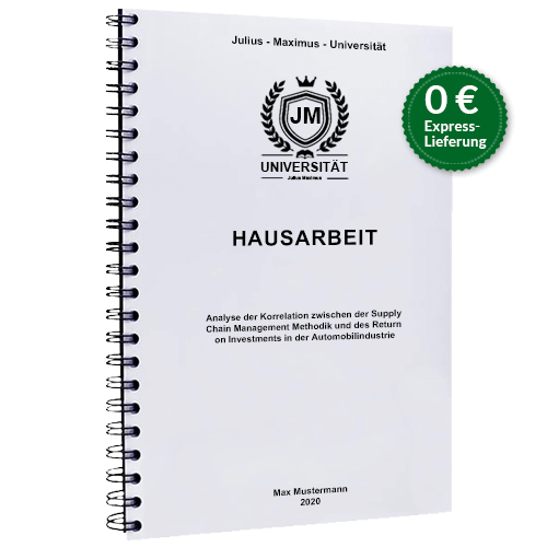 Hausarbeit drucken Spiralbinung stehend