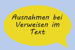 Ausnahmen Verweise im Text APA-Definition