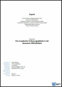 Exposé Beispiele Freie Universität Berlin