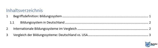 Inhaltsverzeichnis - Unterpunkte 2Inhaltsverzeichnis - Unterpunkte 2