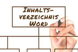 Inhaltsverzeichnis Word-Definition