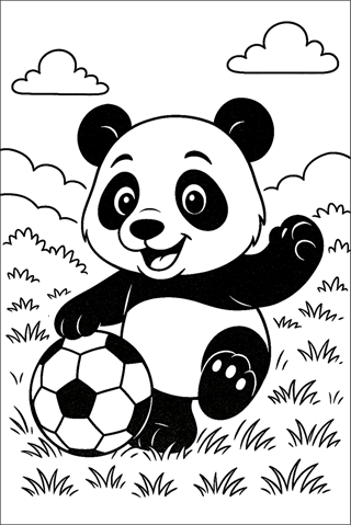Ausmalbilder Panda für Kinder-2